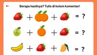 Tantangan terakhir, semua buah digabung dalam satu soal. Bisa tebak hasilnya? Tulis di kolom komentar! (Aida Adha Siregar/detikcom)