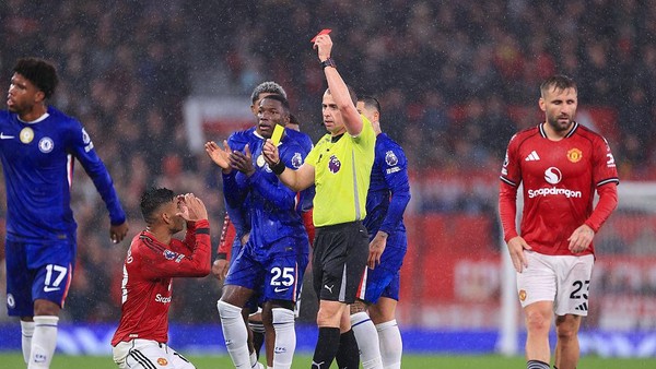 Casemiro dalam Daftar Pemain MU Paling Banyak Dikartu Merah di EPL