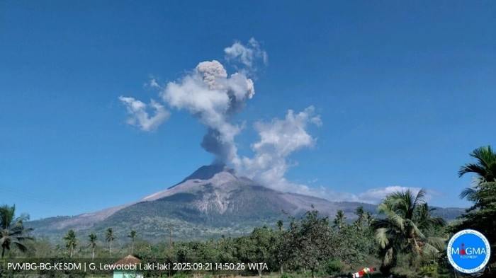 Erupsi Gunung Lewotobi Laki-laki, Nusa Tenggara Timur. (dok PVMBG)