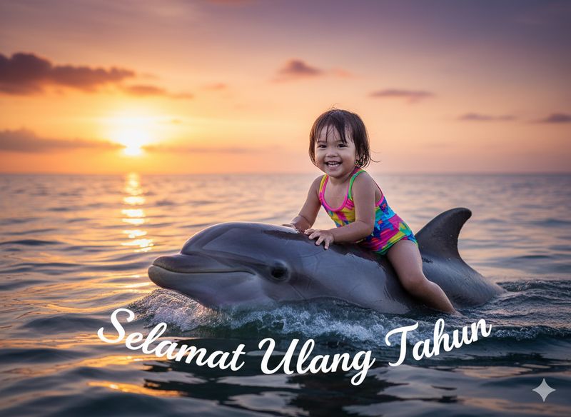 Ilustrasi poster ulang tahun (Seluruh gambar yang disajikan dalam artikel ini bukanlah visual asli, melainkan kreasi visual yang sepenuhnya dihasilkan oleh kecerdasan buatan Gemini AI).