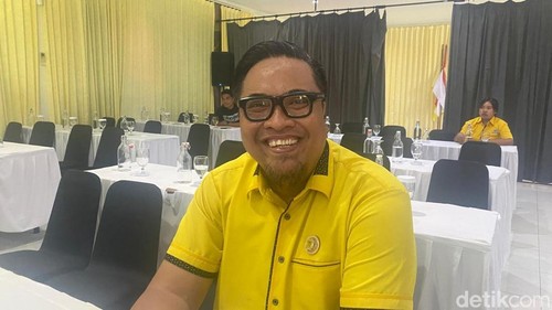Ketua DPD Golkar Karangasem I Gusti Ngurah Setiawan yang terpilih secara aklamasi dalam Musda XI Golkar Karangasem, Minggu (21/9/2025) (I Wayan Selamat Juniasa)
