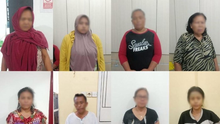 Para pelaku perdagangan bayi yang diamankan Polda Sumut. (dok. Polda Sumut)