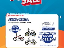 Cuma Hari Ini! Beli Sepeda Diskon Gede-gedean di Transmart Full Day Sale