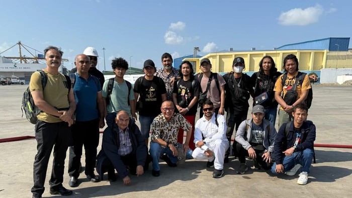 9 ABK WNI yang sempat satu tahun terjebak dalam kapal di laut Mozambik berhasil dievakuasi (dok.istimeewa)