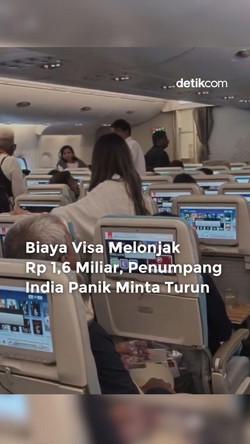 Video: Biaya Visa Melonjak Rp 1,6 Miliar, Penumpang India Panik Minta Turun