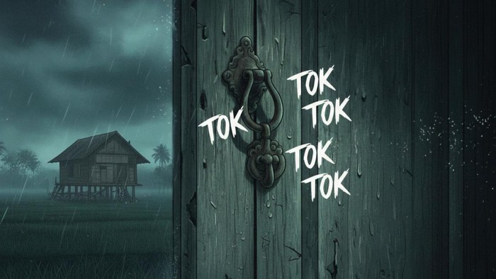 Ilustrasi ketukan pintu misterius