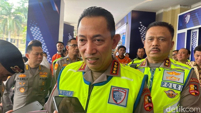 Kapolri Jenderal Listyo Sigit Prabowo di Auditorium Mutiara STIK/PTIK, Jakarta Selatan (Rumondang/detikcom)