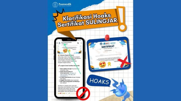 Klarifikasi hoaks unduh sertifikat Sulingjar