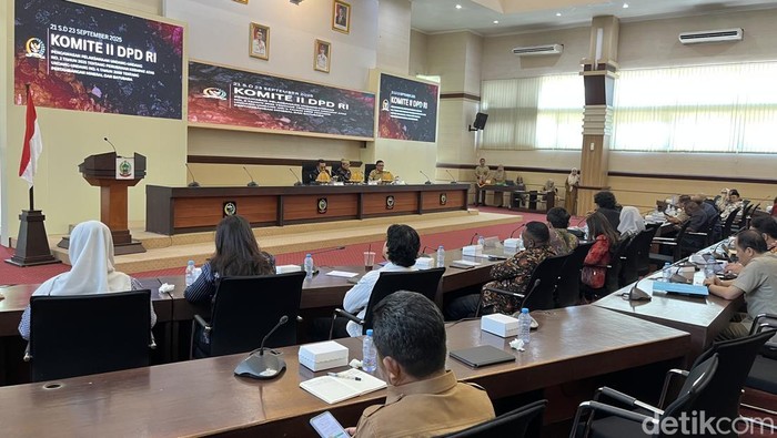 Kunjungan kerja Komite II DPD RI di kantor Gubernur Sulsel.