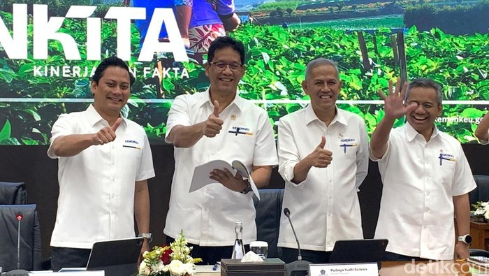 Menteri Keuangan Purbaya Yudhi Sadewa dalam Konferensi Pers APBN KiTa perdana di Kantor Kemenkeu hari ini, Senin (22/9/2025).