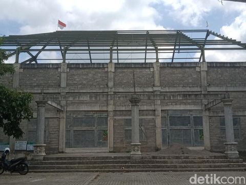 Papan kegiatan gedung serbaguna Desa Wonoboyo, Kecamatan Jogonalan, Klaten.