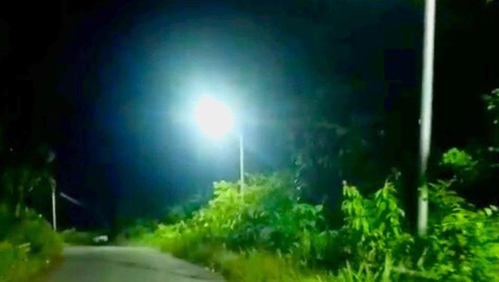 PJU Jalan Amal Lama yang sebelumnya dilaporkan tidak menyala, sudah diperbaiki. (Dokumentasi Dishub Tarakan)