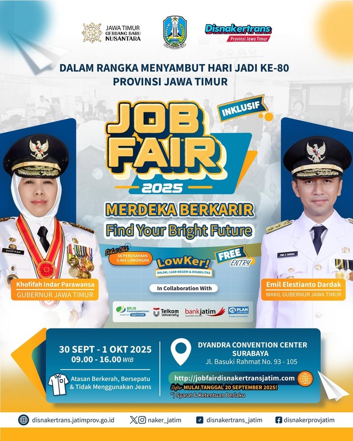 Poster Job Fair Jatim 2025