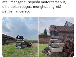 Viral Beat Nangkring Misterius di Tumpukan Beton Sleman, Ternyata...