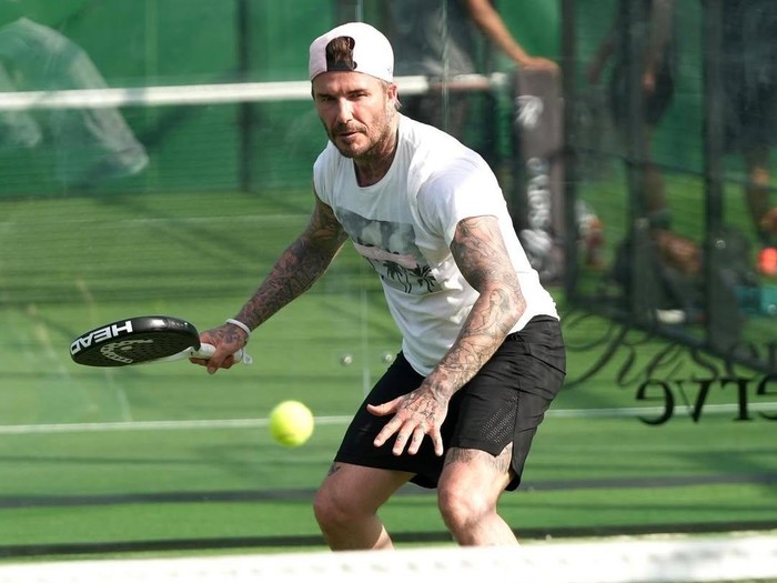David Beckham main padel.