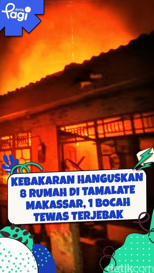 Video: Kebakaran Hanguskan 8 Rumah di Tamalate Makassar, 1 Bocah Tewas Terjebak