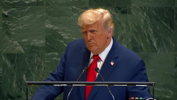 Donald Trump di Sidang Umum ke-80 PBB.