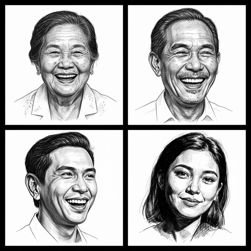 Ilustrasi sketsa hitam putih (Seluruh gambar yang disajikan dalam artikel ini bukanlah visual asli, melainkan kreasi visual yang sepenuhnya dihasilkan oleh kecerdasan buatan Gemini AI).