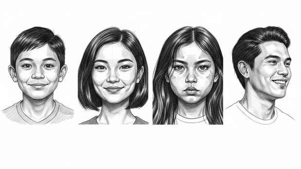 Ilustrasi sketsa hitam putih (Seluruh gambar yang disajikan dalam artikel ini bukanlah visual asli, melainkan kreasi visual yang sepenuhnya dihasilkan oleh kecerdasan buatan Gemini AI).