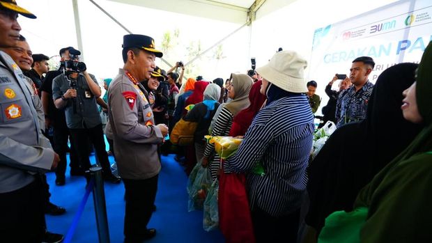 Kapolri di Gerakan Pangan Murah Semarang