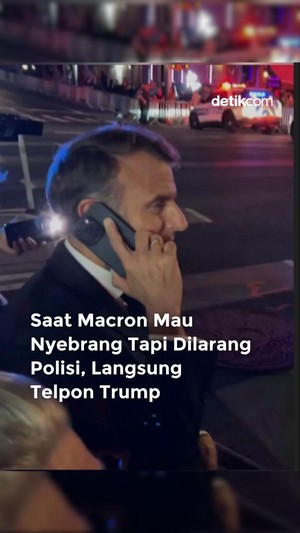 Video Mau Nyeberang Tapi Dilarang, Macron Langsung Telepon Trump