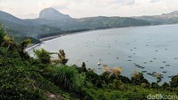 Salah satu spot yang bisa dinikmati dari atas adalah Pantai Gemah Tulungagung.