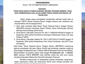 Jalur Bromo via Malang dan Pasuruan Ditutup Sementara