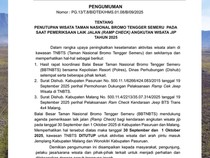 Jalur Bromo via Malang dan Pasuruan Ditutup Sementara