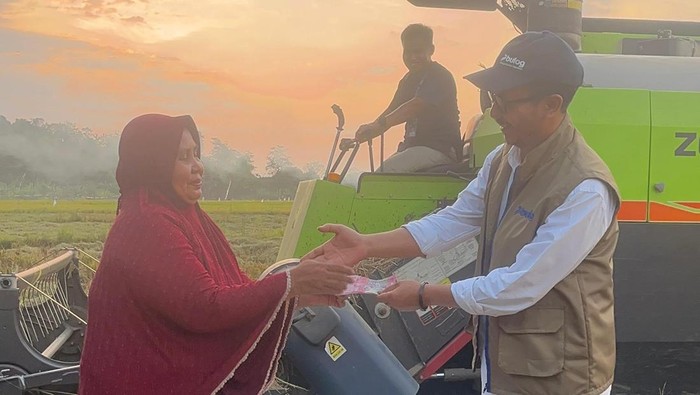 Pimpinan Wilayah Bulog Sulsel-Sulbar, Fahrurozi saat menemui petani di Sulsel. Dokumen Istimewa