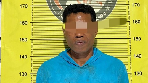 Polres Dompu menangkap seorang petani berinisial S terkait peredaran sabu-sabu. (Foto: Dok. Polres Dompu)