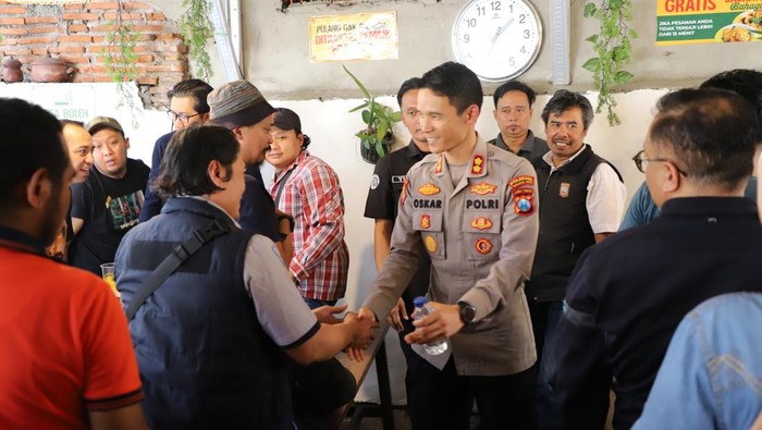 Wakapolresta Malang Kota AKBP Oskar Syamasuddin saat silaturahmi bersama pegiat media sosial