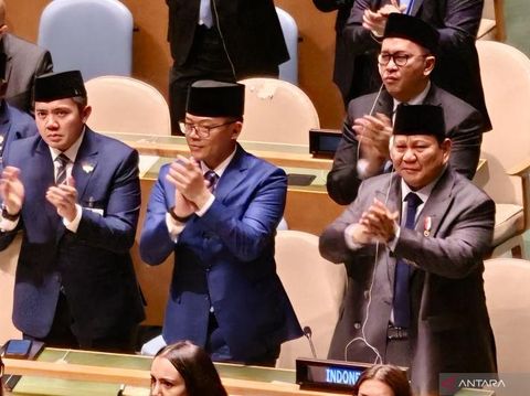 Presiden Prabowo Subianto standing ovation saat Presiden Prancis Emmanuel Macron mengumumkan Prancis mengakui Palestina sebagai negara.