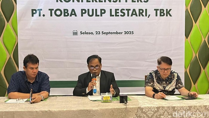PT TPL saat konferensi pers di Medan. (Foto: Finta Rahyuni/detikSumut)