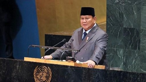 Indonesias President Prabowo Subianto speaks during a United Nations Summit on Palestinians at UN headquarters during the United Nations General Assembly (UNGA) in New York on September 22, 2025. France and other countries prepared to recognize a Palestinian state as the UNs centerpiece diplomatic week got underway Monday, following a rash of Western governments in symbolically endorsing statehood and sparking Israels wrath. (Photo by Ludovic MARIN / AFP)