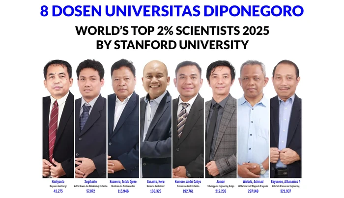 8 Dosen Undip Masuk 2% Ilmuwan Terbaik Dunia