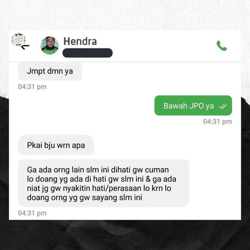 Memakai jasa abang ojol sudah jadi hal biasa setiap harinya. Berikut ini beberapa kejadian kocak di chat antara driver ojol dan pelanggan.