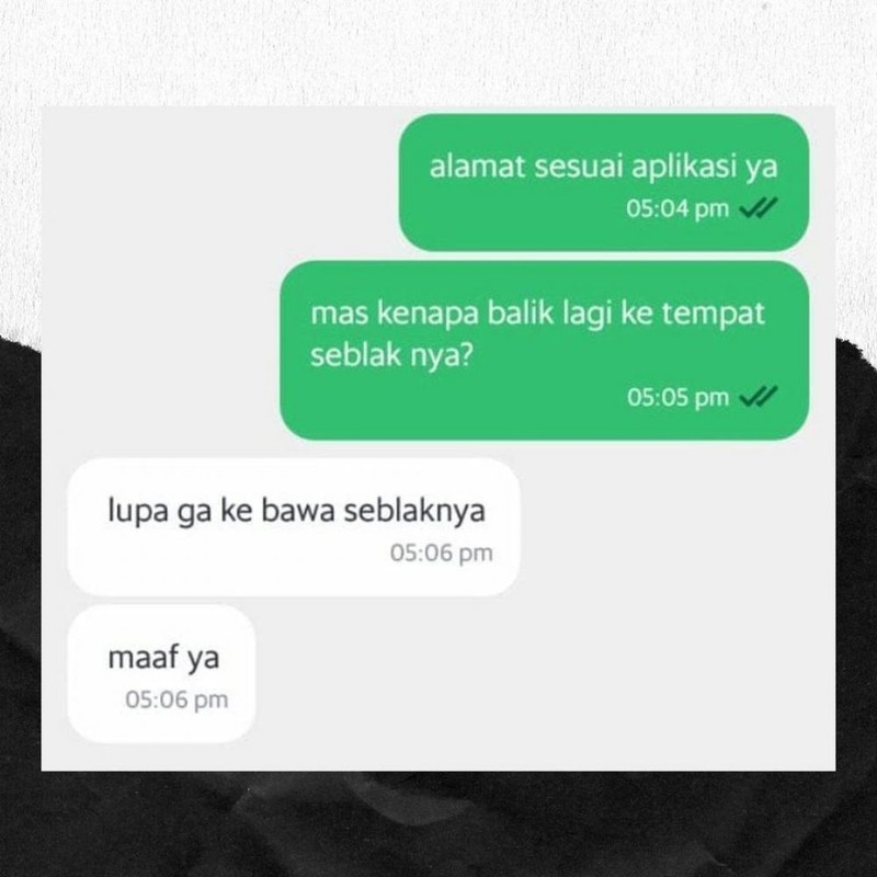 Memakai jasa abang ojol sudah jadi hal biasa setiap harinya. Berikut ini beberapa kejadian kocak di chat antara driver ojol dan pelanggan.