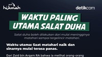 Salat duha dapat dilakukan sejak matahari meninggi hingga sebelum zuhur. Namun kapan waktu yang paling utama melaksanakannya? (Foto: Luthfy Syahban/detikcom)