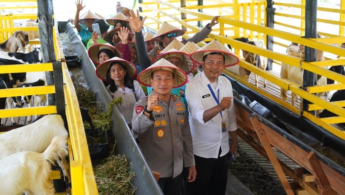 Kapolda Riau rayakan Hari Tani Nasional bareng petani di Tabung Harmoni Hijau, Rabu (24/9/2025).