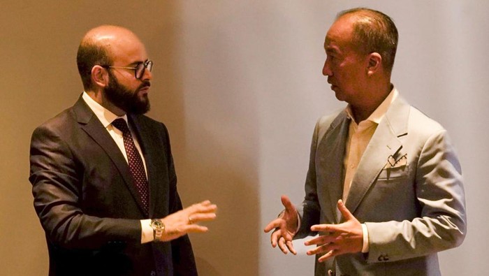 Menteri Perindustrian Republik Indonesia Agus Gumiwang Kartasasmita menggelar pertemuan bisnis.