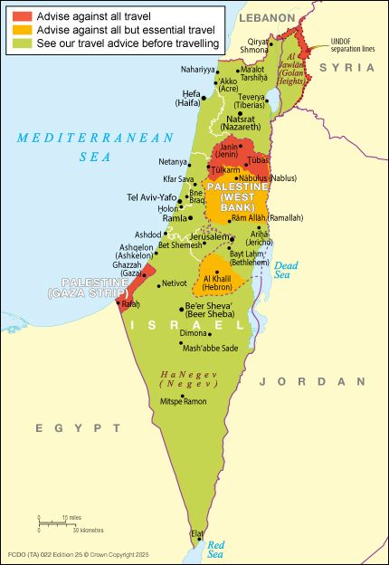 Peta Palestina-Israel di situs resmi pemerintah Inggris