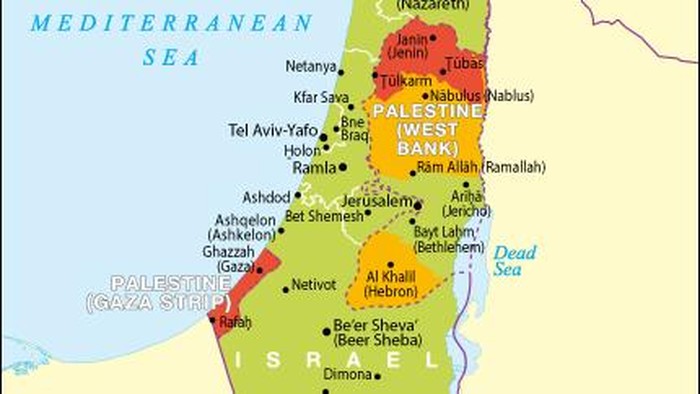 Peta Palestina-Israel di situs resmi pemerintah Inggris