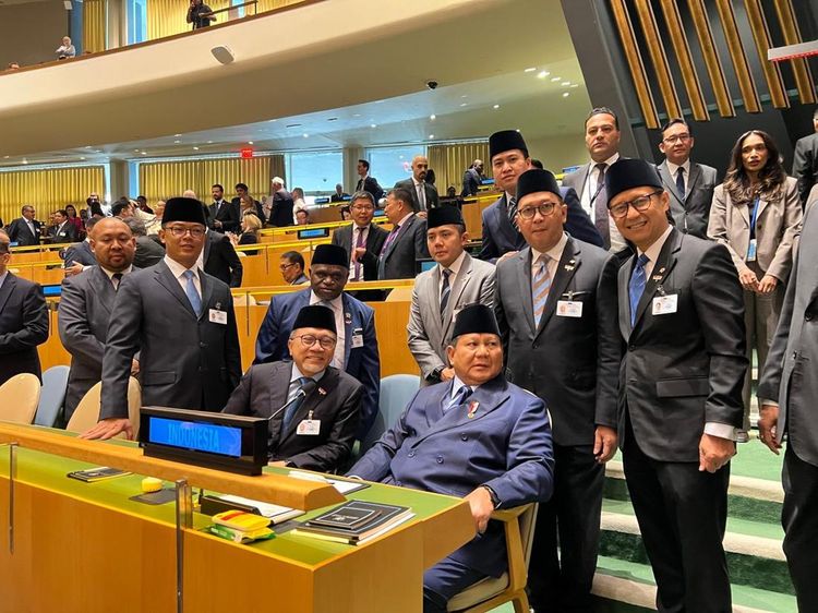 Potret Prabowo Didampingi Para Menteri Kabinet Merah Putih Hadiri Sidang Umum PBB Ke-80