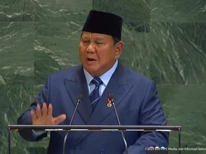 Dipuji Trump, Ini Momen Prabowo Hentakkan Podium Pidato Sidang Umum PBB