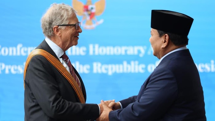 Presiden Prabowo Subianto bertemu Bill Gates di New York. (Jessica/Biro Pers Sekretariat Presiden)