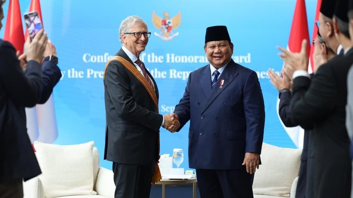Presiden Prabowo Subianto bertemu Bill Gates di New York. (Jessica/Biro Pers Sekretariat Presiden)
