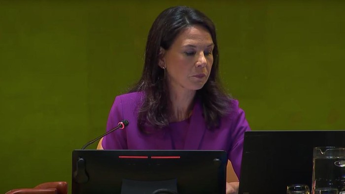 Presiden Sidang Majelis Umum PBB Annalena Baerbock. (YouTube United Nations)