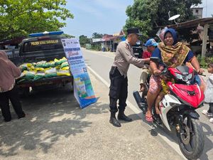 Polres Rohul Gelar Gerakan Pangan Murah, Beras Dijual Rp 11 Ribu/Kilo