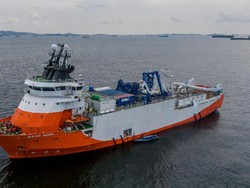 Bentang Bahari, Kapal Penggelar Kabel Laut Berbendera Merah Putih Resmi Beroperasi