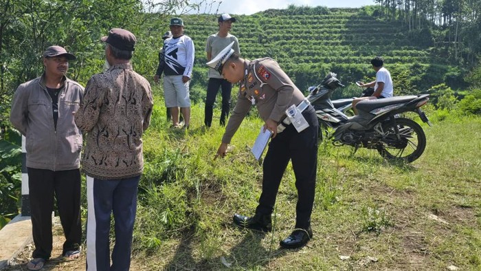 Lokasi penemuan ibu dan anak di sungai Malang